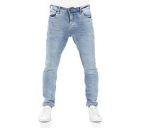 riverso RIVToni - Jeans da uomo, denim di cotone stretch, taglio affusolato, nero, blu, grigio, girovita: circa 74 cm/W29, 76 cm/W30, 79 cm/W31, 81 cm/W32, 84 cm/W33, 86 cm/W34, 91 cm/W36, 97 cm/W38