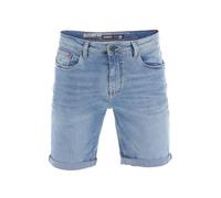 riverso RIVUdo - Pantaloncini in jeans da uomo, elasticizzati, corti, in denim, tinta unita, grigio, blu, nero, 30, 31, 32, 33, 34, 36, 38, 40, 42, Light Blue Denim (L139), 52