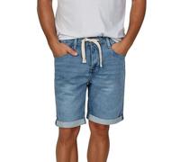 riverso Shorts da uomo in jeans, stretch, con cordoncino, vestibilità regolare, RIVPaul, pantaloncini bermuda, estivi, denim, tinta unita, nero, blu, grigio, 30, 31, 32, 33, 34, 36, 38, 40, 42, 44, 46
