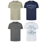Riverso T-Shirt Uomo Cotone Regular Fit Rivleon 4er Set Pacco Girocollo Corto