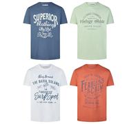 Riverso T-Shirt Uomo Cotone Regular Fit Rivleon 4er Set Pacco Girocollo Corto