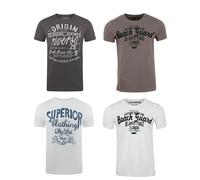 Riverso T-Shirt Uomo Cotone Regular Fit Rivleon 4er Set Pacco Girocollo Corto