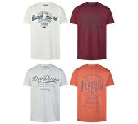 Riverso T-Shirt Uomo Cotone Regular Fit Rivleon 4er Set Pacco Girocollo Corto