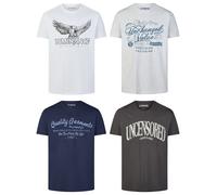 Riverso T-Shirt Uomo Cotone Regular Fit Rivleon 4er Set Pacco Girocollo Corto