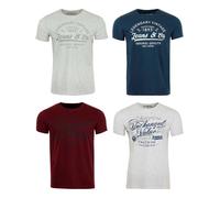 Riverso T-Shirt Uomo Cotone Regular Fit Rivleon 4er Set Pacco Girocollo Corto
