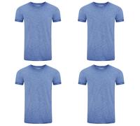 Riverso Uomo Base T-Shirt RIVMatteo 4er Girocollo Regolare Uni 100% Cotone