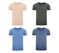 Riverso Uomo Base T-Shirt RIVMatteo 4er Girocollo Regolare Uni 100% Cotone