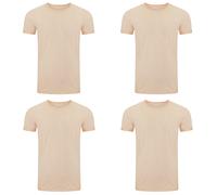 Riverso Uomo Base T-Shirt RIVMatteo 4er Girocollo Regolare Uni 100% Cotone
