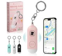 RiverStone - Allarme di sicurezza personale, 130 dB, per Apple FindMy iOS (14.5 +, portachiavi per tracciatore anti-aggressione, sirena di emergenza, donna, bambino, anziano, localizzazione