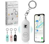 Riverstone Allarme di sicurezza personale 130dB con Air Tag Plotter Apple Trova il mio Solo iOS (14.5+). Sirena di emergenza auto difesa anti aggressione violenza, anti-rapimento, scuotimento donna