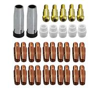 RIVERWELD 24KD MB24 Ugello di contatto 0,8 mm Ugello di gas conico Porta dell'ugello FIT 24KD MB24 MIG MAG CO2 Torcia di saldatura 32pcs