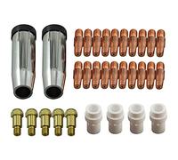 RIVERWELD 36KD MB36 MIG MAG Torcia di saldatura Ugello di contatto 1,0 mm M8 Ugello di gas Ugello di contatto conico Porta dell'ugello Diffusore Accessori materiali di consumo 31pcs