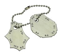 RIVERWELD Calibro per saldatura Calibro a due pezzi Misura dell'angolo Spessore del filetto Lunghezza della gamba di saldatura Gola Segni metrici