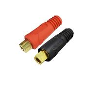 RIVERWELD Cavo di saldatura TIG EDKL35-50 315Amp con colore nero e rosso, montaggio rapido, 2 pezzi