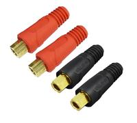 RIVERWELD Cavo di saldatura TIG EDKL35-50 315Amp Dinse Quick Fitting rosso e nero, confezione da 4