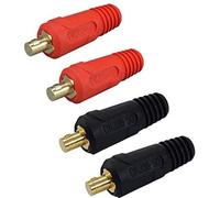 RIVERWELD Connettore pannello cavi saldatura TIG-Spina DKJ35-50 315Amp Dinse Attacco rapido Colore rosso e nero 4 pezzi