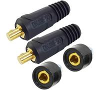 RIVERWELD Connettore pannello cavi saldatura TIG Spina e presa DKJ35-50 e DKZ35-50 a montaggio rapido, confezione da 4