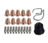 RIVERWELD PR0110 Elettrodo al plasma PD0116-08 Punta 0,8 e PC0116 CV0010 Kit adatto alla torcia per taglio al plasma S45 22 pezzi