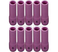 RIVERWELD TIG Alumina Ugelli Ceramica Coppe Lungo 796F73#6L (D9,5 x 48mm) Orifizio Fit DB SR WP 9 20 25 TIG Torcia di saldatura 10pk