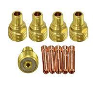 RIVERWELD TIG Gas Lens Collet Body 45V44 13N23 (3/32" & 2,4 mm) Kit di dimensioni assortite Fit SR DB PTA WP 9 20 25 TIG Saldatura Torcia 10pcs