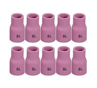 RIVERWELD TIG Gas Lens Ugello in allumina Tazza in ceramica 53N61SL #8L D12,5 x 35 mm adatta per torcia per saldatura TIG PTA DB SR WP 9 17 18 20 25 26 10pz