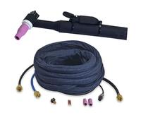 RIVERWELD WP 20 WP-20F Torcia per saldatura TIG raffreddata ad acqua da 200 amp Corpo testa flessibile completo 25 piedi 7,6 metri