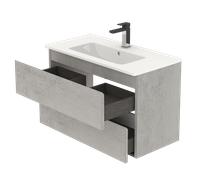 RiveShop - Composizione Allegra mobile con lavabo 60cm 2 cassetti : Finiture Allegra - Cemento grigio caldo