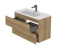 RiveShop - Composizione Allegra mobile con lavabo 60cm 2 cassetti : Finiture Allegra - Rovere Farnia