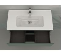 RiveShop - Composizione Allegra mobile con lavabo 60cm 3 cassetti a terra : Finiture Allegra - Cemento grigio caldo