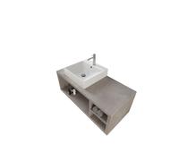 RIVESHOP - DIMO mobile sospeso cassetto e ripiano dx 110x50 grigio caldo - DIMO110DXGRIGIOCALDO