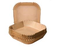 Rivestimenti di carta usa e getta della friggitrice per aria, fodera carta per pergamena da 100 pcs, compatibile con ninja [AF300uk], [AF400uk], Salter e altri friggibili a doppia zona 7.6L-9.5L