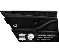 Rivestimenti In Vera Pelle Per Le Porte Posteriori Nere 2X Per BMW F10 F11 10-16