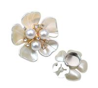 Rivestimenti per Bottoni per Camicie da Donna,Per Il Cucito E Il Fai Da Te Con Decorazioni Floreali E In Perla - Rivestimenti per Bottoni con Strass per Donne,Per Camicie Femminili Da Abbigliamento E