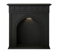Rivestimenti per camini Camino moderno ad arco con illuminazione a LED(Nero,Grande)