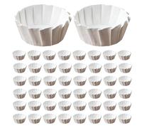 Rivestimenti per la cottura, Rivestimenti per muffin per tazze da forno, 50X Bicchieri di carta per la cottura di torte baschi - Rotoni di carta pergamena, utensili di carta da forno, reves