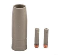 Rivestimento antiaderente per punte di saldatura MIG e ugello, 3 pezzi per torcia 15AK in rame rosso per ridurre l'adesione delle scorie (0,8 mm)