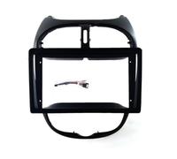 Rivestimento Cruscotto Cornice Cruscotto Auto 2 DIN Da 9 Pollici - Mascherina Autoradio/navigatore/lettore DVD Per Peugeot 206 2000-2010 Mascherine Telaio Veicoli | Frame an ISO