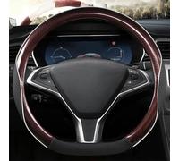 Rivestimento Del Volante In Pelle Microfibra A Forma Di D Accessori Auto Per Tesla Per Modello Y X S 2013 2014 2015~2021(COFFEE)