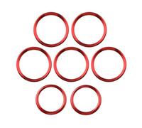 Rivestimento dell'anello del condizionatore d'aria, Accessori for auto Aria condizionata Air Vent Uscita Anello di copertura Trim for Classe CLA W177 V177 C118 A180 A200 2019 2020 (Size : Red 7-piece