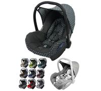 Rivestimento di ricambio per ovetto, compatibile con Maxi-Cosi CabrioFix, set completo, 6 pezzi, con imbottitura per cinghie, poggiatesta parasole (stelle grigio scuro)