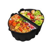 Rivestimento di silicone per Slow Cooker Forma Ovale Lavabile in | Divisorio riutilizzabile di silicone per Slow Cooker ZuppaPesceGamberetti PatataPomodoro RiunioneFamiliare Nero