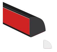 Rivestimento flessibile autoadesivo,Modanatura d'angolo,Battiscopa,Modanatura rotonda flessibile del quarto,Modanature per pareti,per il bordo della parete,il soffitto,il controsoffitto.(Nero)