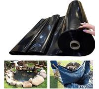 Rivestimento for laghetti di Grandi Dimensioni for Esterni, laghetti in HDPE Nero for Pesci, Anatre, aiuole Rialzate da Giardino e paesaggi Acquatici(5x5m)