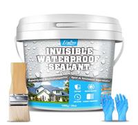 Rivestimento Impermeabile Trasparente - 1000g Sigillante a base d'acqua, impermeabile, impermeabile per interni ed esterni, in plastica liquida per tetti, pareti, bagno