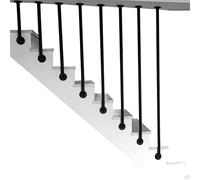 Rivestimento in ferro battuto nero per scale 90 cm (35 in) montaggio a parete Gb il Tnsitional singolo post iling per interni - & elegante