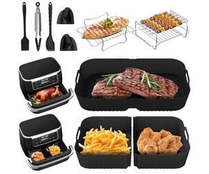 Rivestimento in silicone per friggitrice ad aria per Ninja Foodi Flexdrawer AF500EU/AF500EUCP, 1 * 10,4 L + 2 * 5,2 L Accessori grandi per friggitrice ad aria doppia