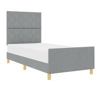 Rivestimento in tessuto morbido Design a piattaforma senza rete Grigio