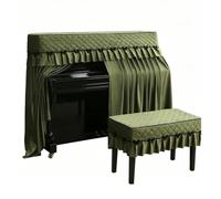 Rivestimento in tessuto per pianoforte e panca in stile europeo | Copertura per pianoforte spessa con design a apertura centrale, decorata per soggiorno e studio(D,SINGLE CHAIR COVER)