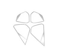 Rivestimento pannello console centrale Per Peugeot Per 3008 Per 5008 2017-2020 Modanatura interna Cromata Porta Altoparlante Suono Copertura Della Protezione Trim 4 pezzi In Acciaio Inox(Silver)