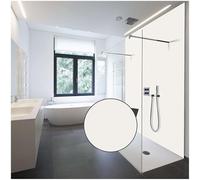 Rivestimento parete doccia | 250 x 100 cm | bianco | Pannello a parete per doccia